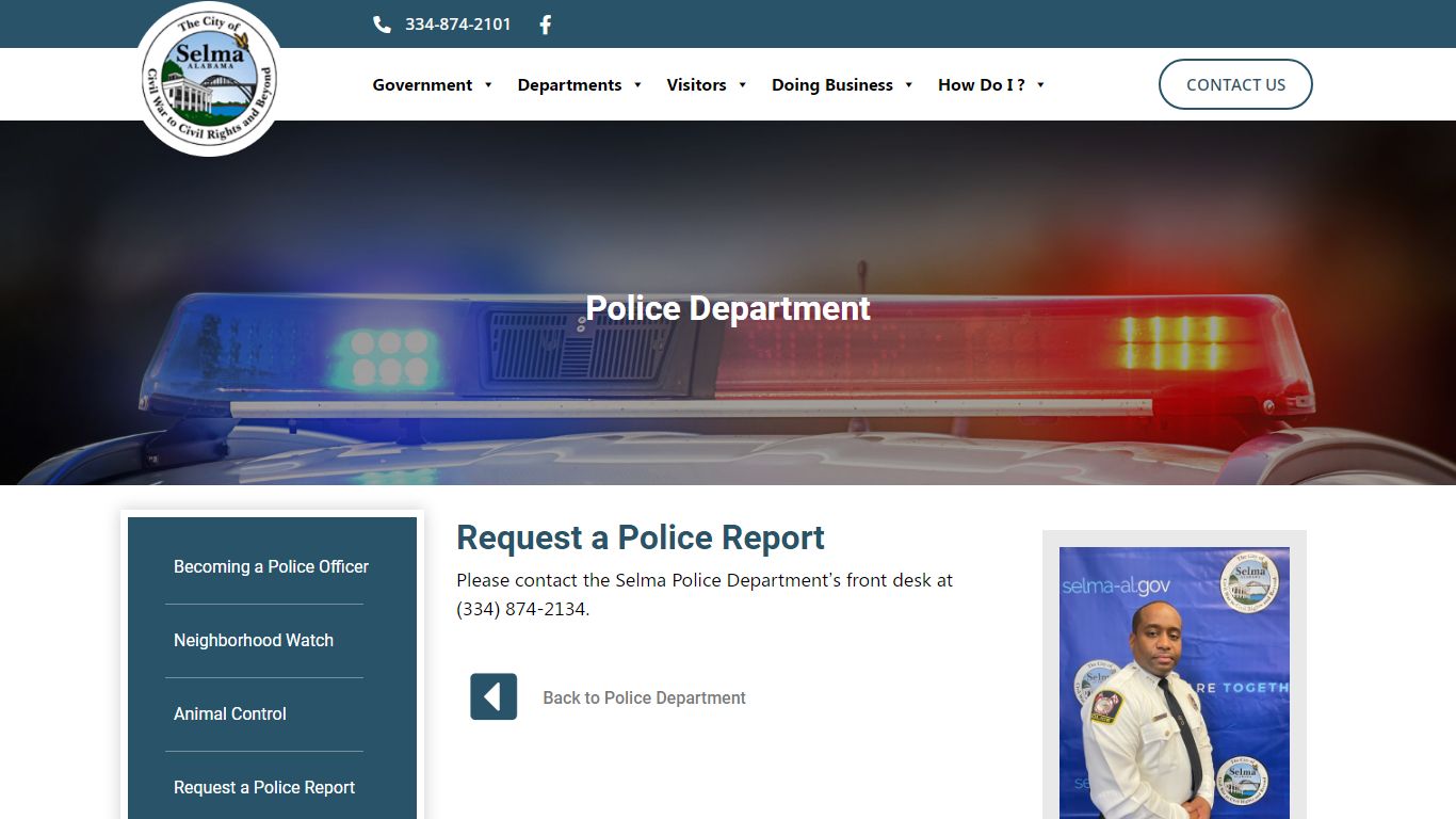 Request a Police Report | The City of Selma Alabama